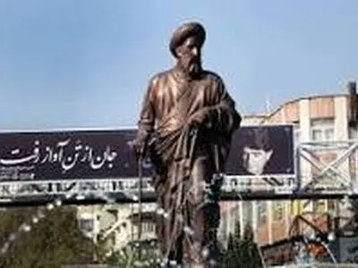 تصویری جالب از مجسمه شهید مدرس