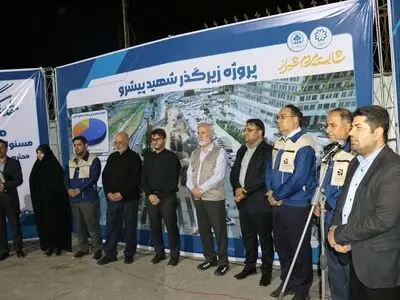 استفاده ۱۰۰۰ تن آرماتور در زیرگذر خیابان شهید پیشرو
