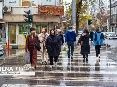 بارش اولین باران پاییزی در قزوین