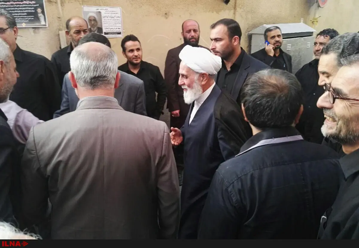 حضور حجت‌الاسلام ناطق‌نوری در مراسم ترحیم آیت‌الله غروی + تصاویر