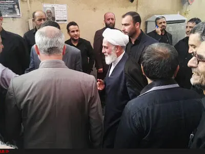 حضور حجت‌الاسلام ناطق‌نوری در مراسم ترحیم آیت‌الله غروی + تصاویر