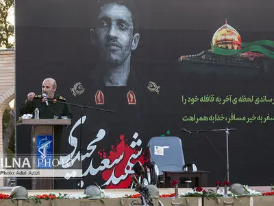  چهلم سردار شهید مجیدی با حضور سردار فلاح زاده جانشین نیروی قدس سپاه