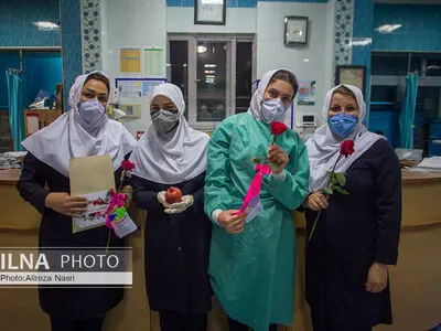 مراسم شب یلدای پرستاران در بیمارستان بوعلی قزوین