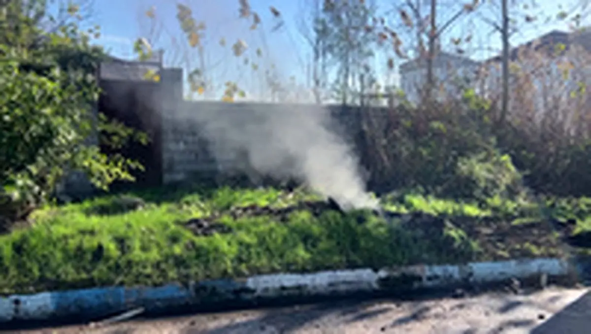 نشتی لوله گاز در خشکبیجار