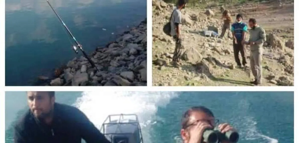 گشت آبی دریاچه سد شهید عباسپور و کشف و ضبط ادوات متخلفین در اندیکا