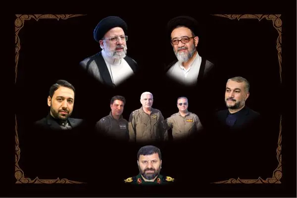 اسامی شهدای سانحه سقوط بالگرد رئیس جمهور