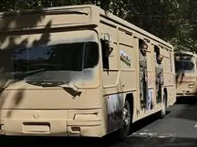رژه اتوبوس‌ها در پایتخت به مناسبت هفته دفاع مقدس