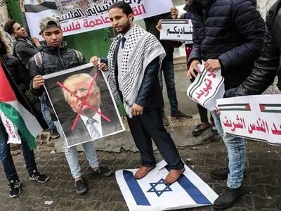 تظاهرات فلسطینیان در اعتراض به تصمیم ترامپ 