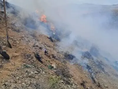  آتش‌سوزی گسترده در منطقه کُشت‌محکی خرم‌بید مهار شد