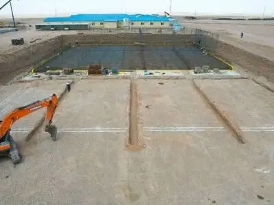 ساخت بزرگترین مخزن بتنی ذخیره آب در پروژه آهن اسفنجی بافق