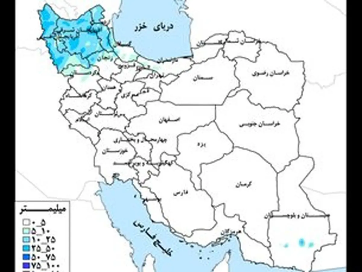 پربارانترین حوضه کشور در هفته جاری