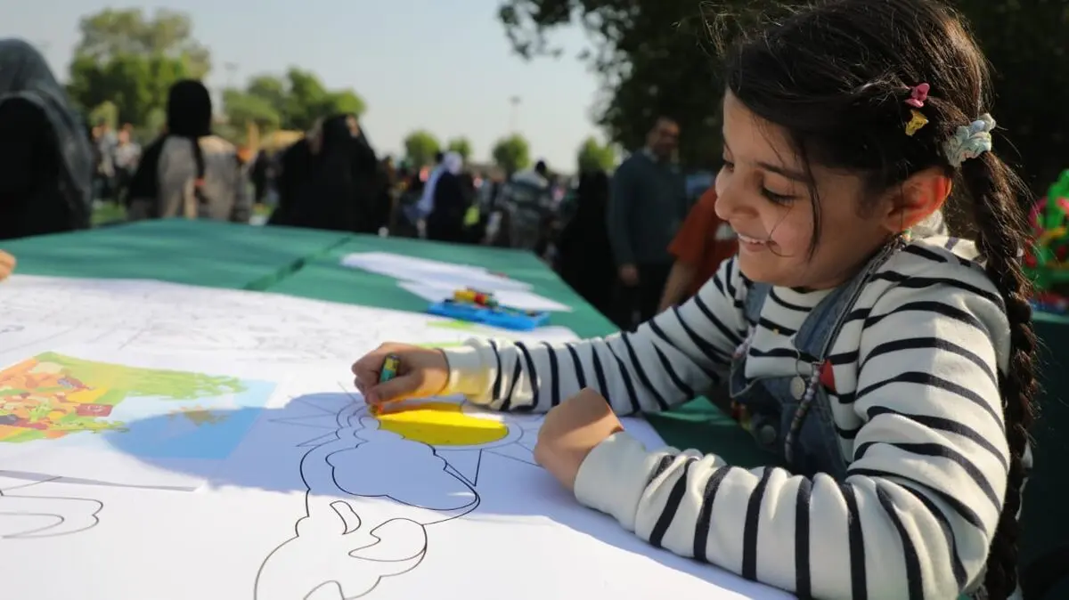 نیشکر از نگاه کودکان؛ رقابت رنگ‌ها در شکرستان۵