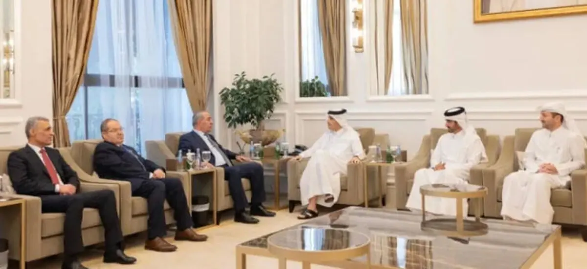 دیدار وزیر خارجه قطر با معاون رئیس‌ تشکیلات خودگردان
