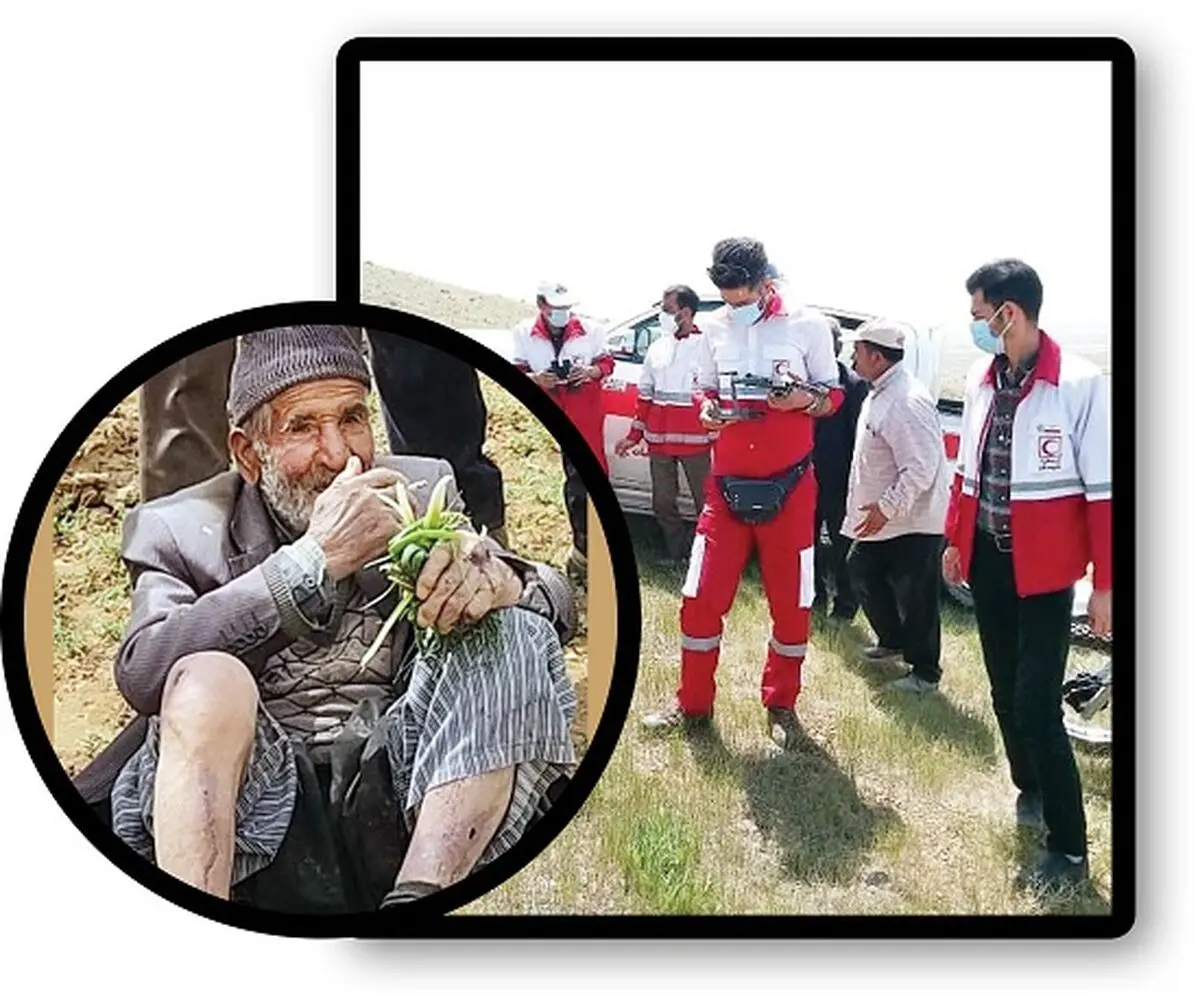 نجات مرد ۹۴ساله بعد از ۳روز در کوهستان 