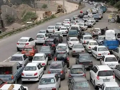 ترافیک سنگین در آزادراه تهران پردیس بعد از بازگشایی
