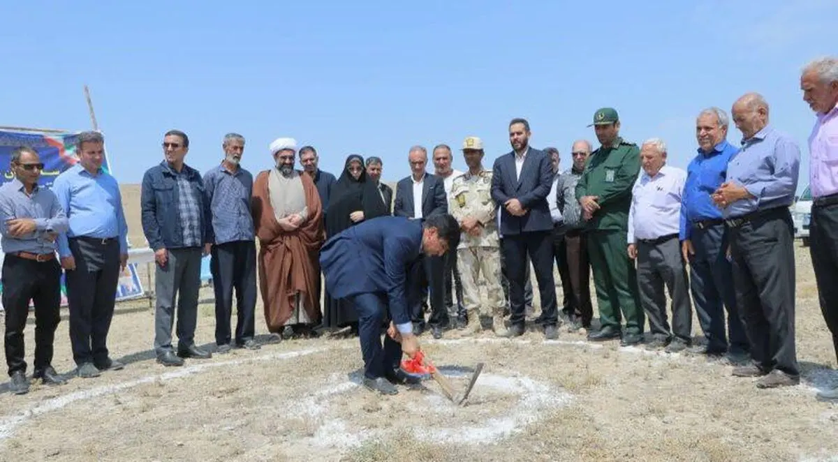 آیین کلنگ زنی طرح پرورش بره پرواری در بهلول آباد پلدشت