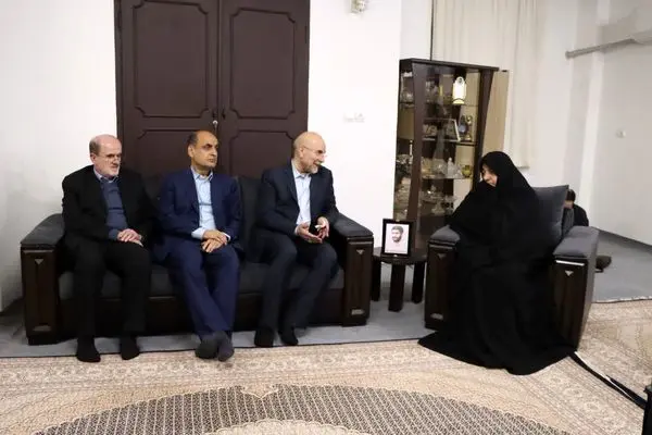 دیدار رئیس مجلس شورای اسلامی و استاندار گیلان با خانواده شهید حسین املاکی