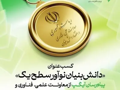 آیگپ موفق به دریافت عنوان «دانش‌بنیان نوآور سطح یک» شد