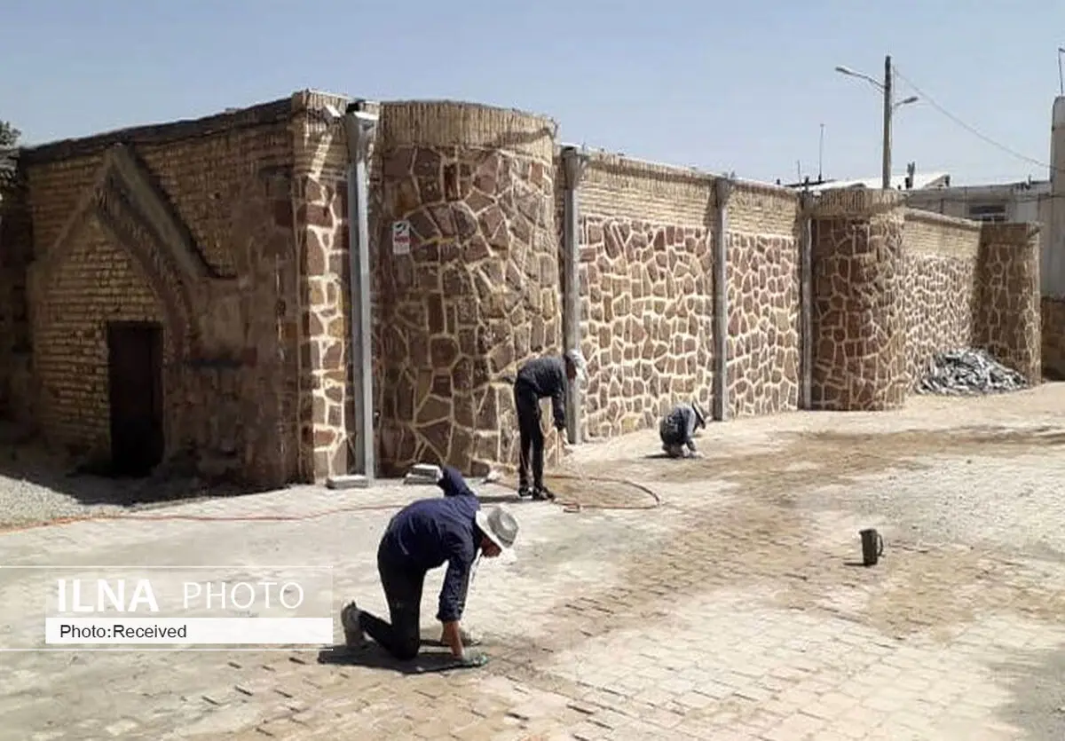 مرحله جدید مرمت کاروانسرای تاریخی آوج کلید خورد
