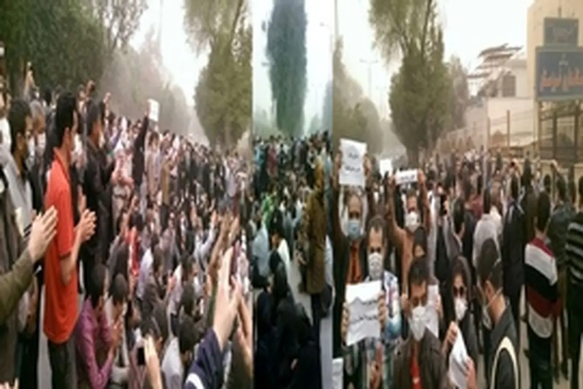 تجمع اعتراضی تعدادی از مردم اهواز مقابل استانداری