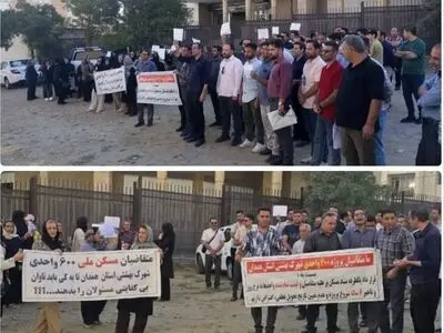 اعتراض متقاضیان پروژه ۶۰۰ واحدی مسکن همدان/ ۶ سال انتظار برای تحویل آپارتمان