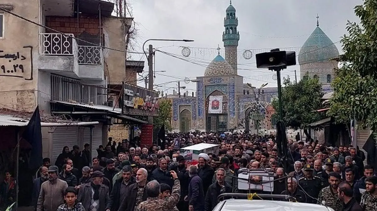مراسم تشییع شهید محمدرضا سعیدی در دلند
