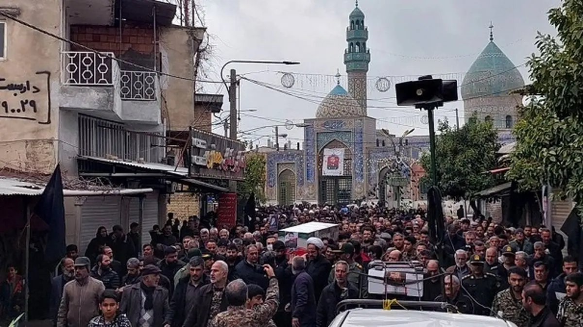 مراسم تشییع شهید محمدرضا سعیدی در دلند