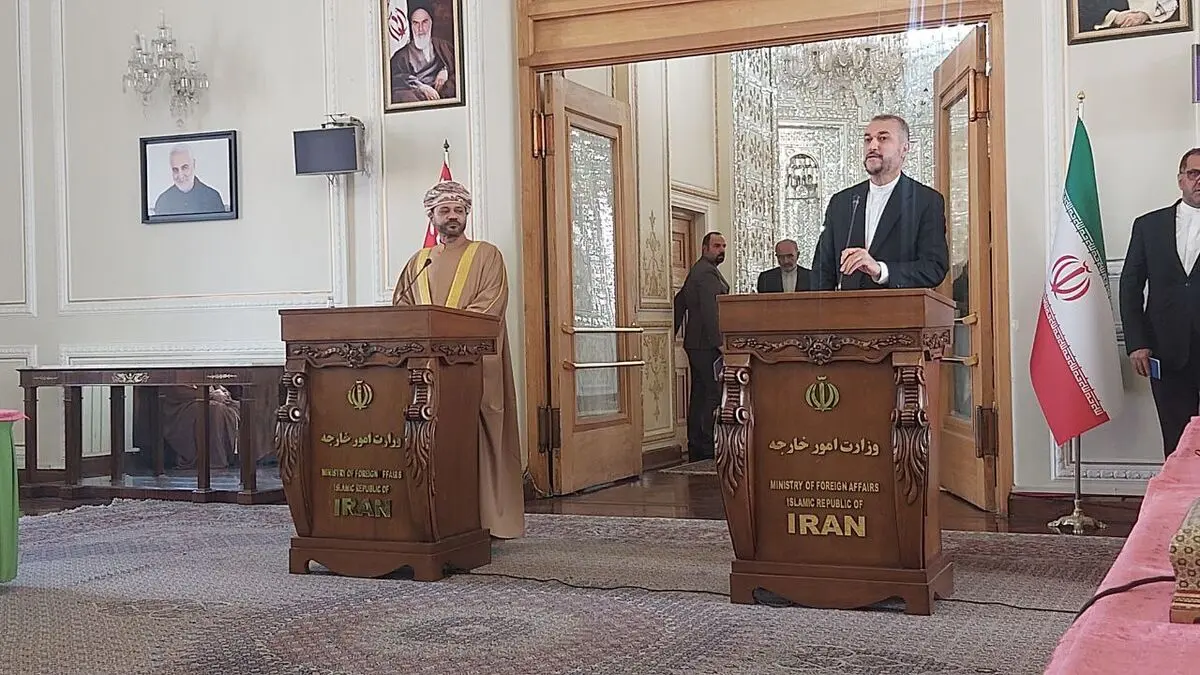 في مؤتمر صحفي مشترک مع نظیره العماني.. أمیرعبداللهیان: سنقوم بإجراءات مماثلة رداً على أي قرار صادر من الوکالة ضدنا