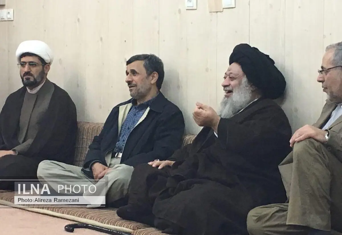 دیدار احمدی نژاد با آیت الله جزایری و کعبی