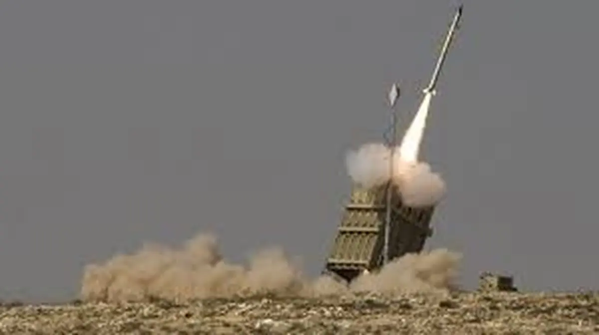 رهگیری پهپاد پرتاب‌شده از نوار غزه توسط سامانه گنبد آهنین