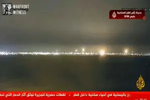 تصاویر الجزیره از هدف‌قرارگرفتن تاسیسات گازی راس لفان در قطر + فیلم