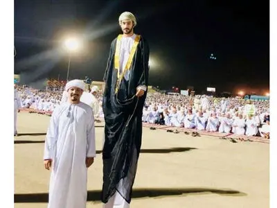 قد بلندترین مرد جهان در مراسم حج