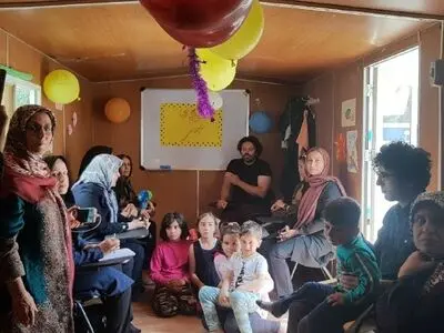 نمایشگاهی از زلزله‌زدگان سر پل ذهاب