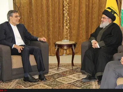 جابری انصاری با دبیرکل حزب الله لبنان کرد