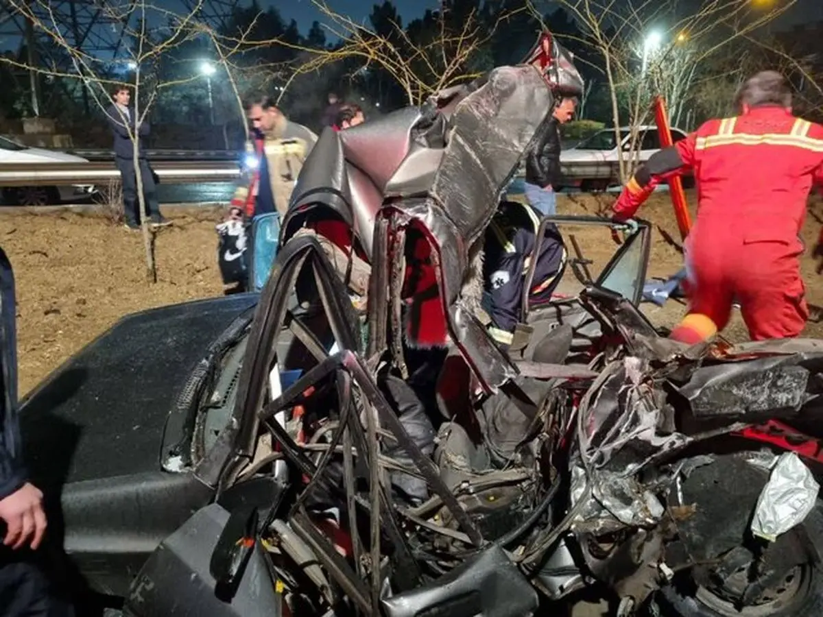 ۲ کشته در پی برخورد کامیون و پراید در بزرگراه رستگاری مقدم