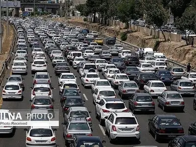 ترافیک سنگین در آزادراه قزوین_کرج_تهران