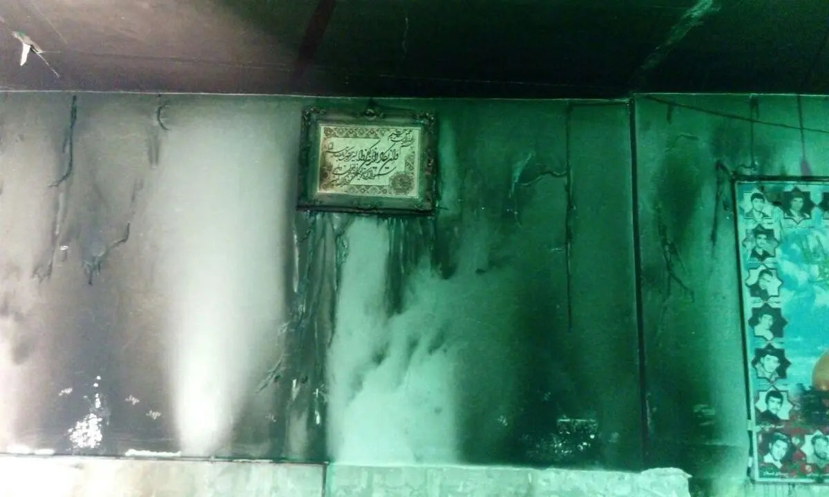 حسینه‌ هاشم‌آباد شهرری آتش گرفت/ آتش‌سوزی از سوی گروه خاصی نبود+عکس