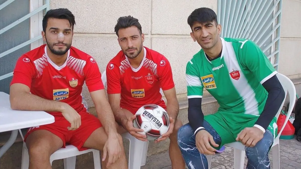 تصویر جدید از تمرین مشترک دو بازیکن پرسپولیس (عکس)