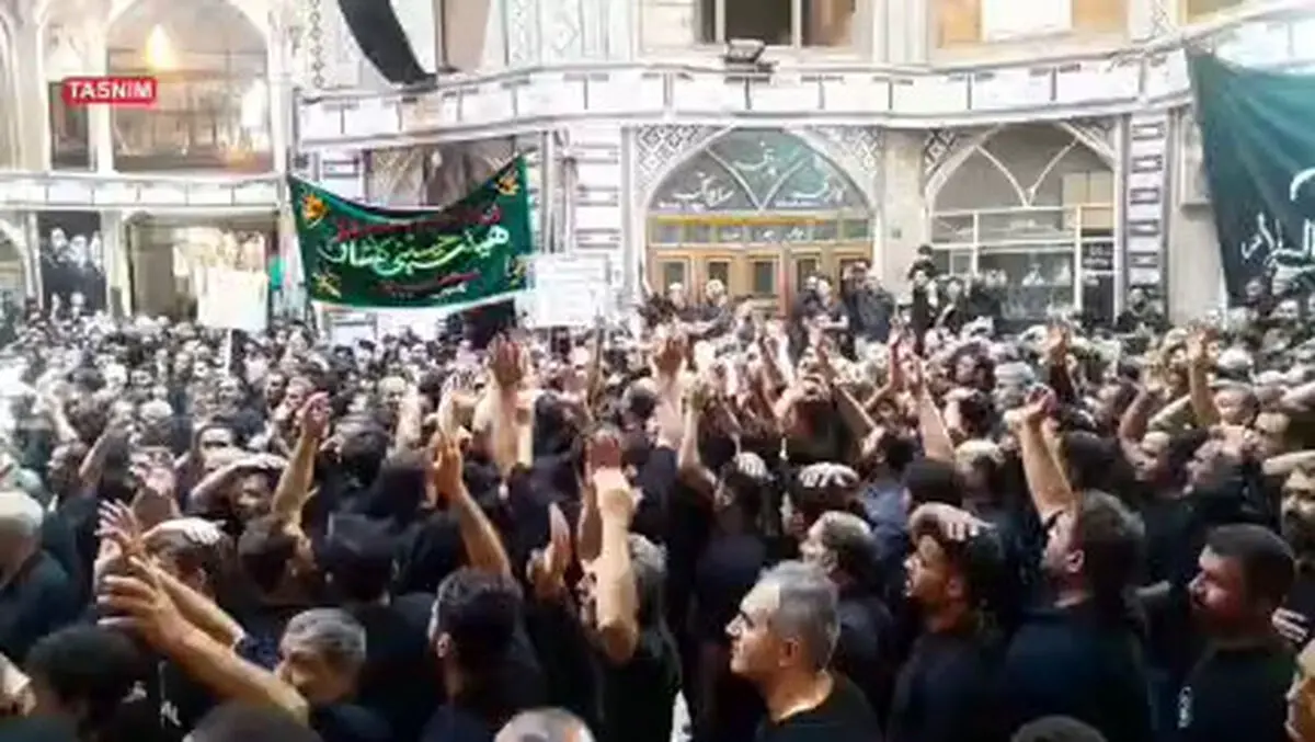 عزاداری سنتی مردم کاشان روز تاسوعا در تیمچه امین الدوله + فیلم