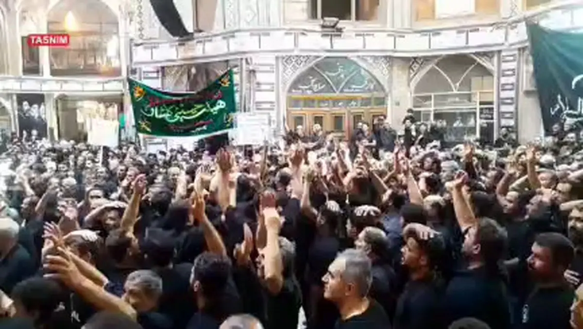 عزاداری سنتی مردم کاشان روز تاسوعا در تیمچه امین الدوله + فیلم