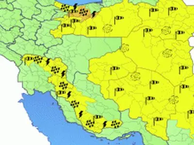 صدور هشدار نارنجی تشدید فعالیت سامانه بارشی
