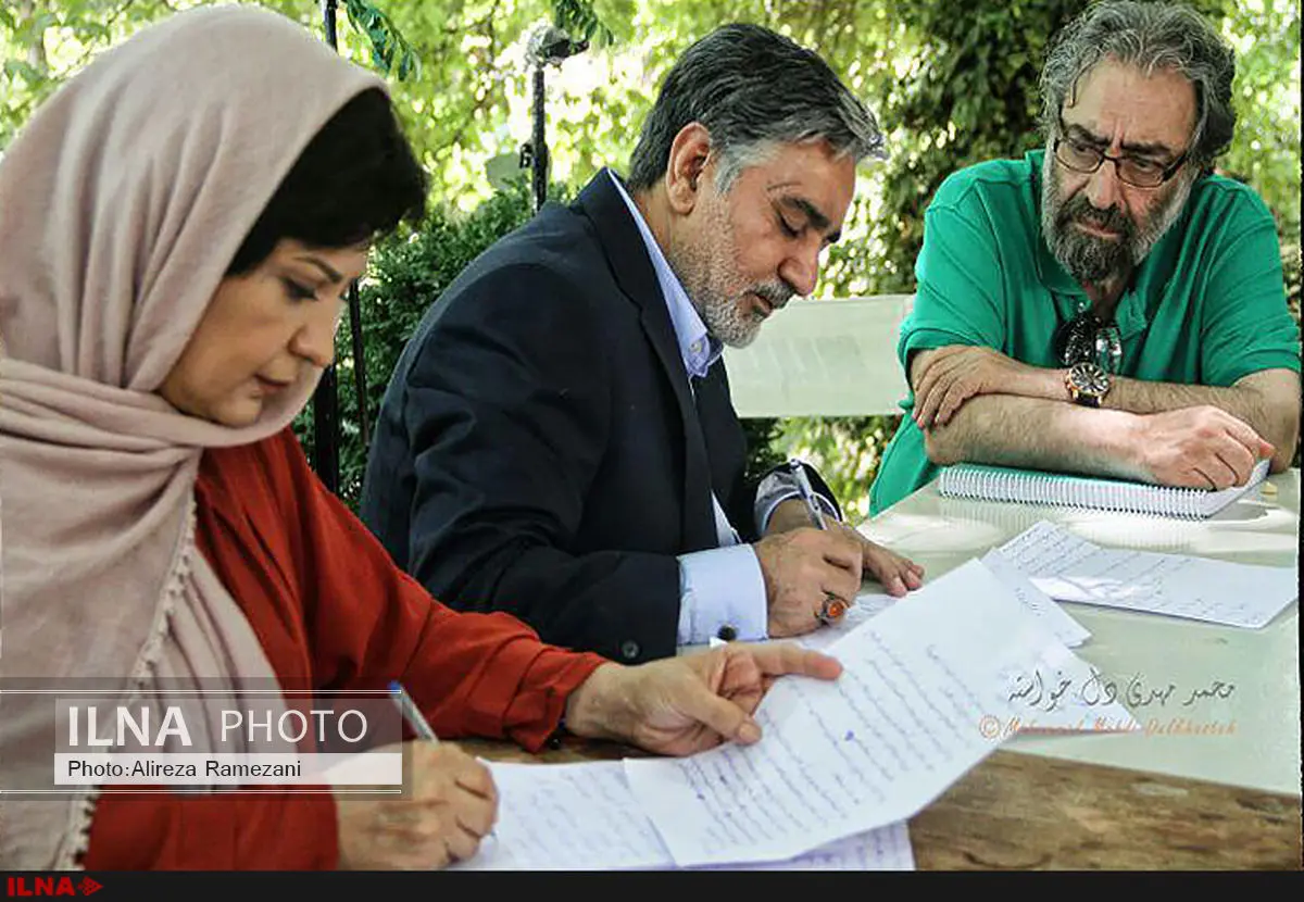 کیمیایی، پرستویی و لعیا زنگنه در پشت صحنه یک فیلم+عکس