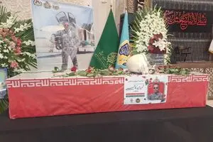 تشییع پیکر خلبان شهید مجید کاظمی در شیراز
