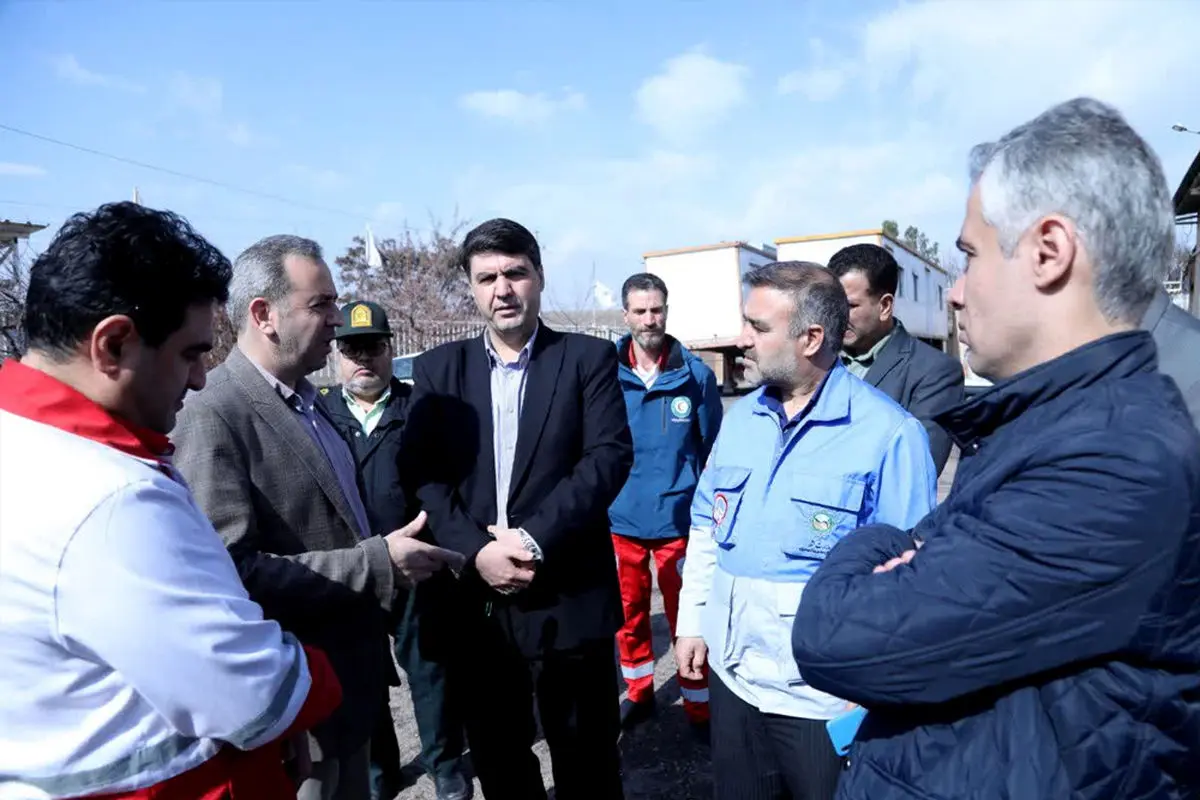 بازدید معاون عمرانی استانداری قزوین از راهداری، هلال احمر بخش کوهین