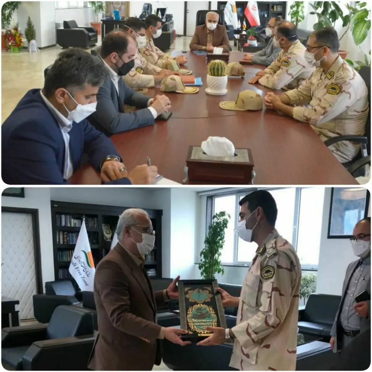 دیدار فرمانده دریابانی بندرانزلی با مدیرعامل سازمان منطقه آزاد انزلی