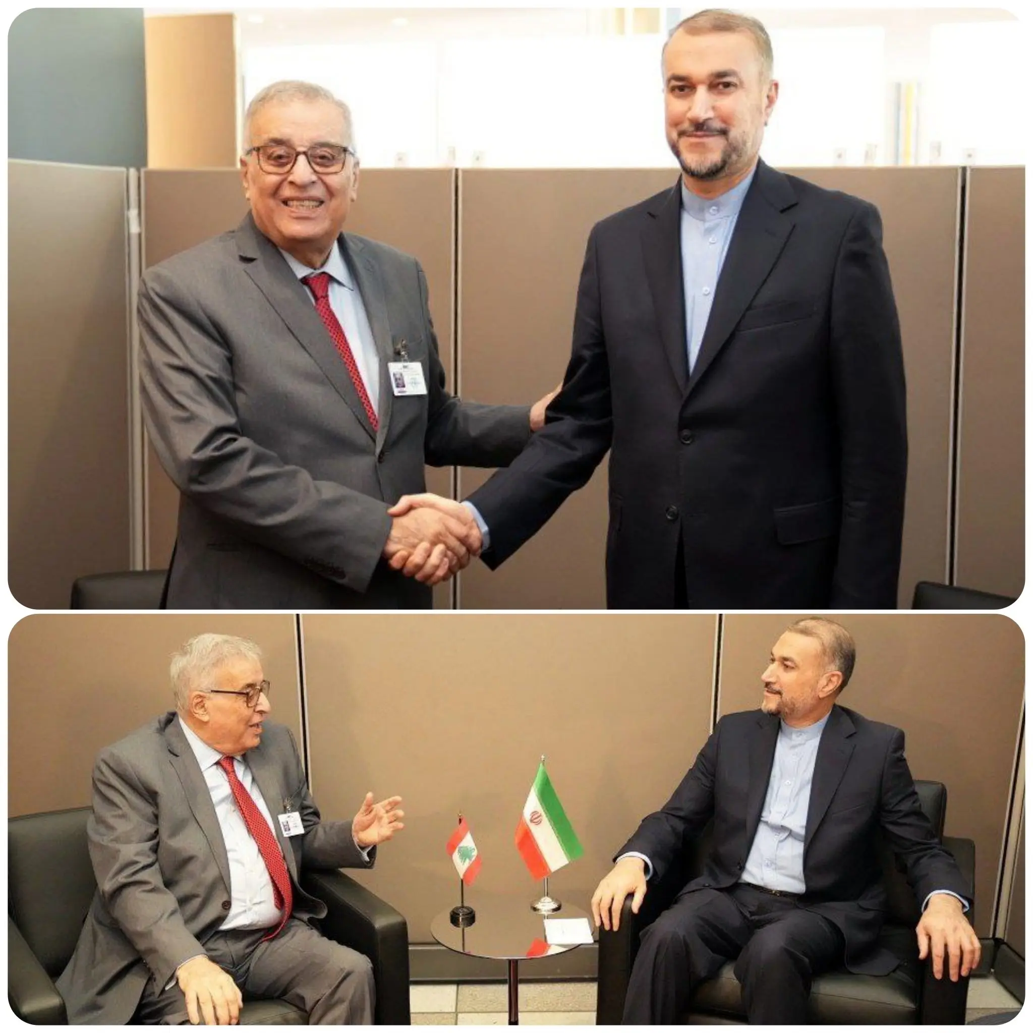 دیدار وزیر امور خارجه با وزیرخارجه لبنان