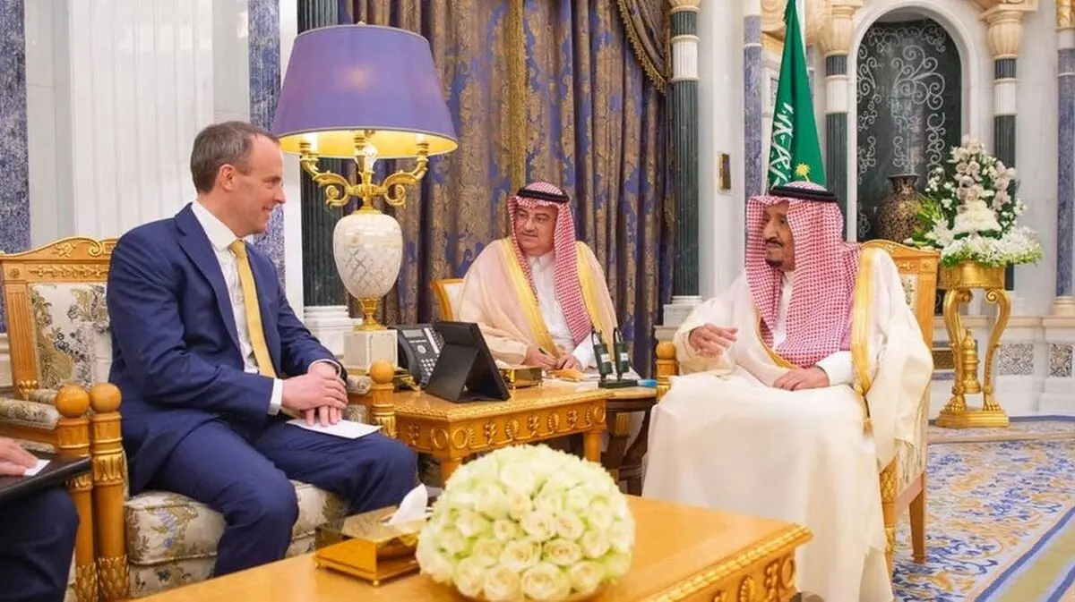 دیدار وزیر خارجه بریتانیا با پادشاه عربستان