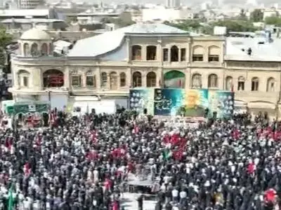 برگزاری مراسم تشییع سردار شهید علی شادمانی در همدان