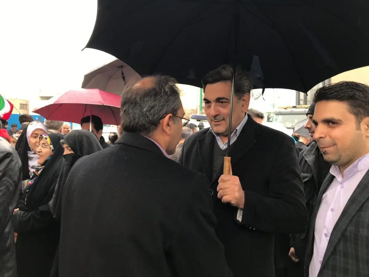 حضور حناچی در راهپیمایی ۲۲ بهمن 