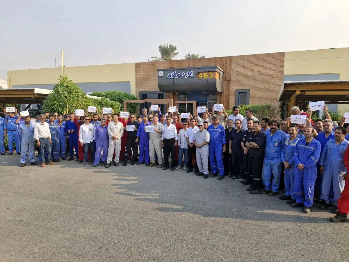 تداوم اعتراض کارگران پیمانکاری پارس جنوبی/ فقط وعده شنیده‌ایم! 